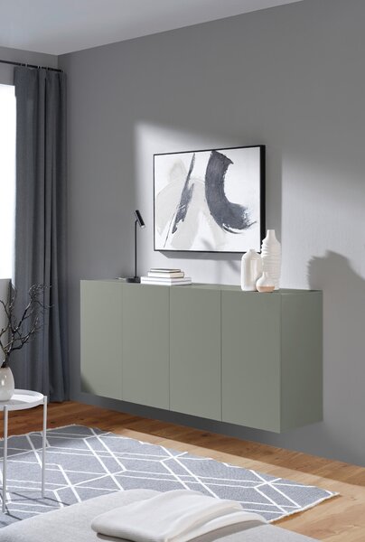 ŠIROKÁ KOMODA, zelená, 180/80/42 cm Hom`in - Online Only komody, Online Only