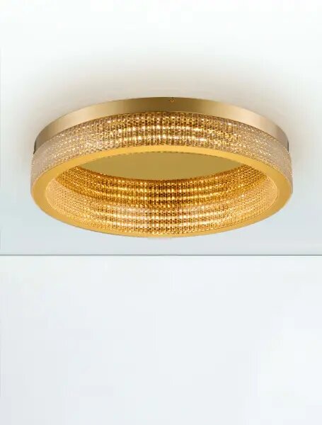 LED stmívatelné platinum zlaté moderní stropní svítidlo Kinara 2