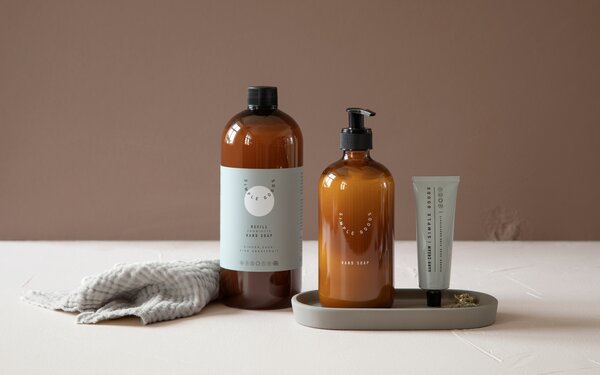 Simple Goods Skleněný dávkovač tekutého mýdla na ruce Hand Soap - 500 ml SIG105