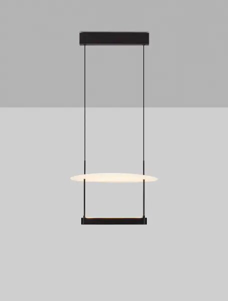 LED stmívatelný černo-bílý moderní lustr Diona – Černá