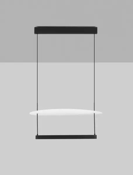 LED stmívatelný černo-bílý moderní lustr Diona 2 – Černá