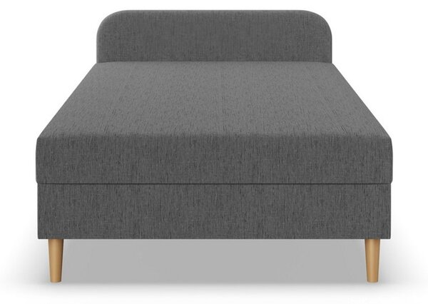 Čalouněná postel CASPE s čelem 80x200 cm s pružinovou matrací Šedá