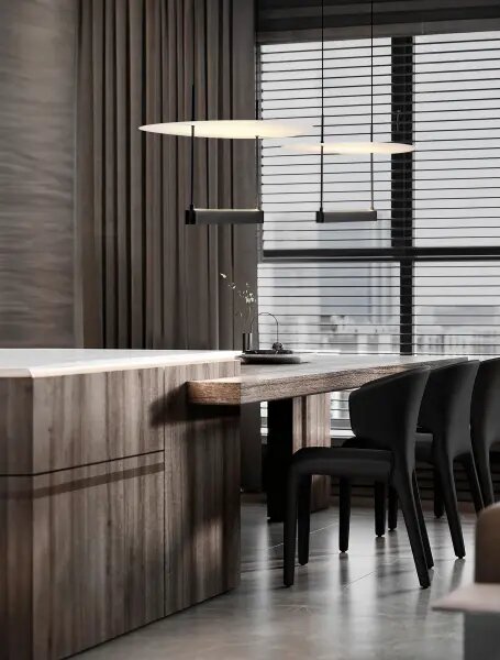 LED stmívatelný černo-bílý moderní lustr Diona – Černá