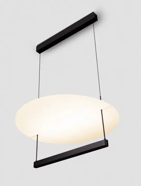 LED stmívatelný černo-bílý moderní lustr Diona 2 – Černá
