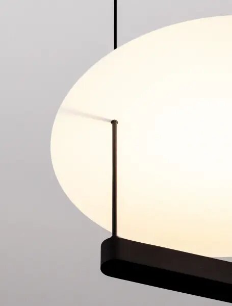 LED stmívatelný černo-bílý moderní lustr Diona – Černá