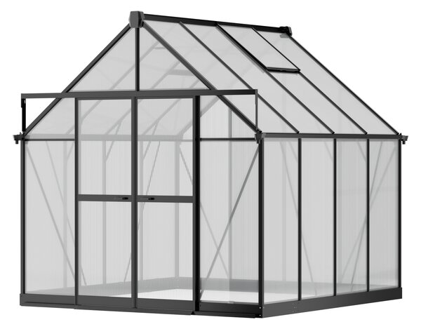 Skleník 234 x 244 x 254 cm, zesílená konstrukce, polykarbonát 6 mm
