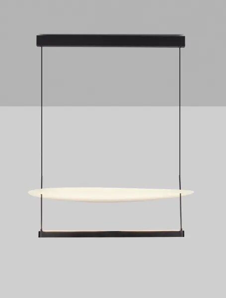 LED stmívatelný černo-bílý designový lustr Diona – Černá