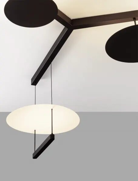 LED stmívatelné černo-bílé moderní stropní svítidlo Diona 9 – Černá