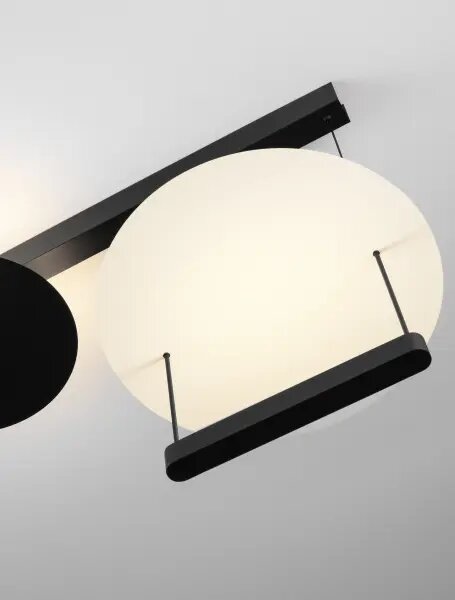LED stmívatelné černo-bílé designové stropní svítidlo Diona 8 – Černá