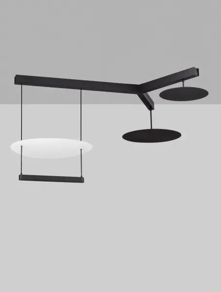 LED stmívatelné černo-bílé moderní stropní svítidlo Diona 9 – Černá