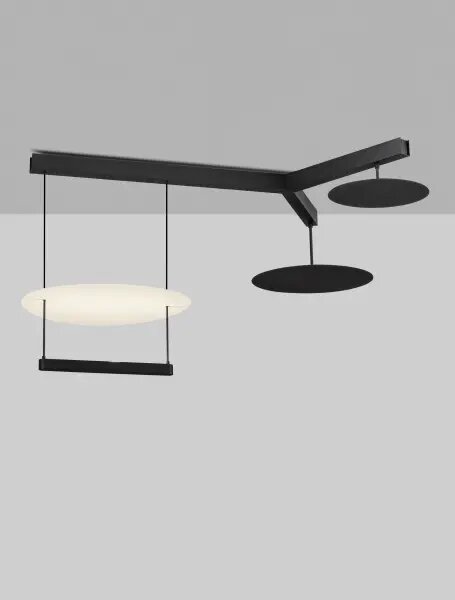 LED stmívatelné černo-bílé moderní stropní svítidlo Diona 9 – Černá