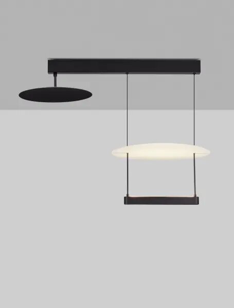 LED stmívatelné černo-bílé designové stropní svítidlo Diona 8 – Černá