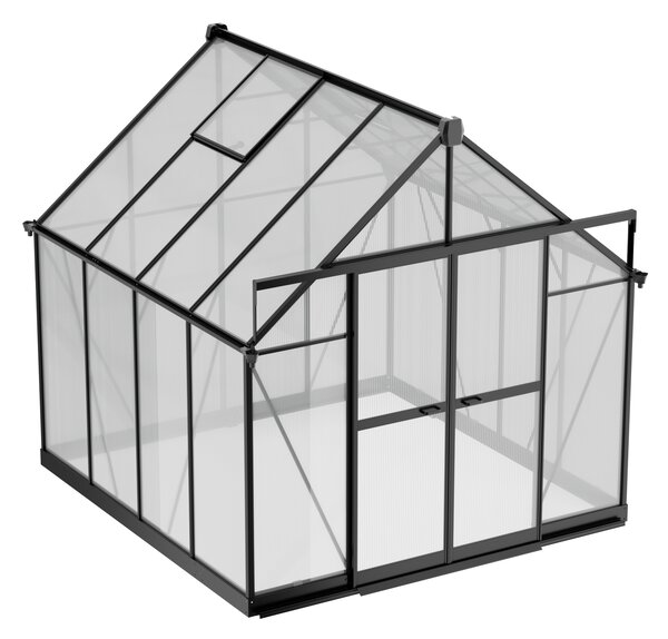 Skleník 234 x 244 x 254 cm, zesílená konstrukce, polykarbonát 6 mm