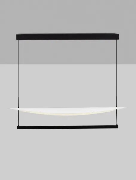 LED stmívatelný černo-bílý designový lustr Diona 3 – Černá
