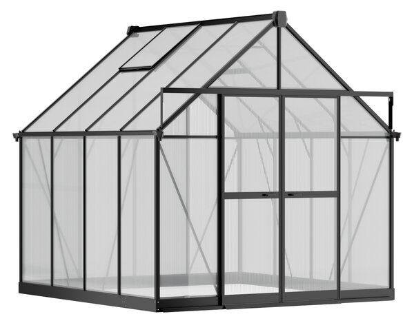 Skleník 234 x 244 x 254 cm, zesílená konstrukce, polykarbonát 6 mm