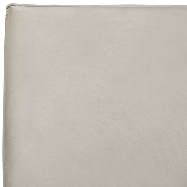 Postel s úložným prostorem Umělý samet LAVAUR 160 x 200 cm Taupe