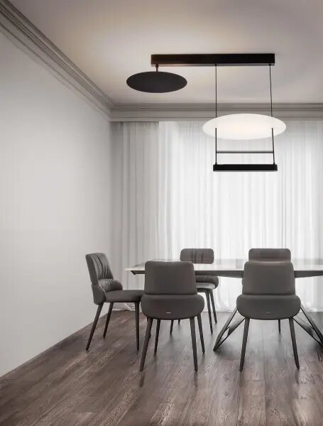 LED stmívatelné černo-bílé designové stropní svítidlo Diona 8 – Černá