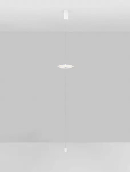 LED stmívatelná bílo-chromová stojací lampa Olos – 50 x 12 cm