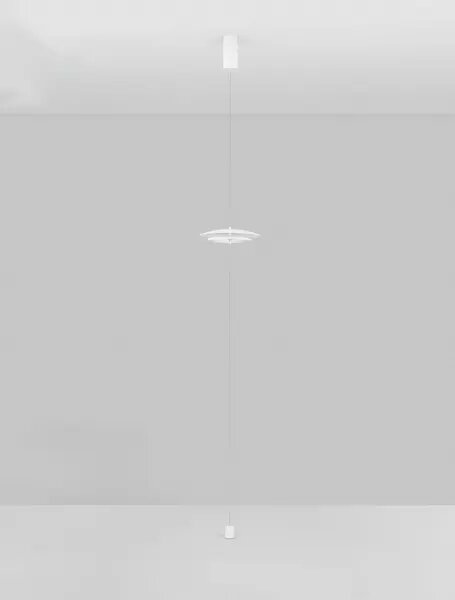 LED stmívatelná bílo-chromová stojací lampa Olos – 50 x 12 cm