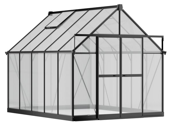 Skleník 234 x 244 x 312 cm, zesílená konstrukce, polykarbonát 6 mm