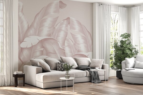 Fototapety Klasické listy v růžových tónech ve čtvercovém tvaru, Fototapety les, Fototapety tropické, w00019d1v4 : uwalls.cz
