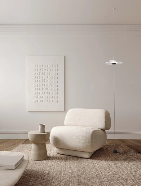 LED stmívatelná bílá stojací lampa Olea 340