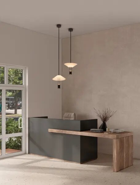 LED černý moderní lustr Anafi