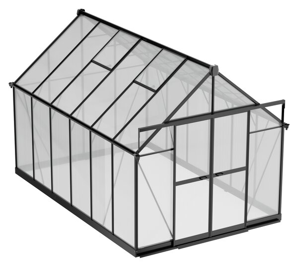 Skleník 240 x 244 x 371 cm, zesílená konstrukce, polykarbonát 6 mm