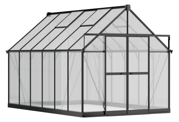 Skleník 240 x 244 x 371 cm, zesílená konstrukce, polykarbonát 6 mm