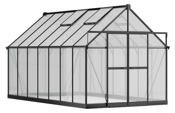 Skleník 240 x 244 x 429 cm, zesílená konstrukce, polykarbonát 6 mm