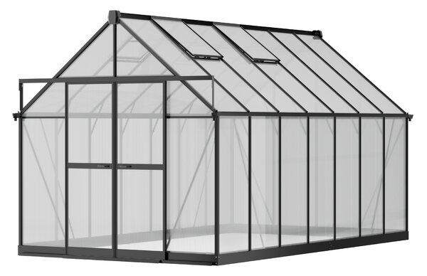 Skleník 240 x 244 x 429 cm, zesílená konstrukce, polykarbonát 6 mm