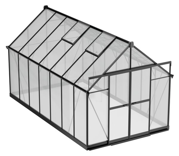 Skleník 240 x 244 x 429 cm, zesílená konstrukce, polykarbonát 6 mm