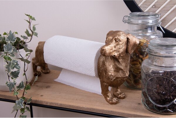 Stojan na kuchyňské role jezevčík Dog Gold – 46x15x21 cm