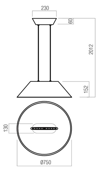 Redo Závěsné akustické LED svítidlo AKIRA ø 750mm, 12W Barva: Kávová-šedá, Teplota světla: 3000K - teplá bílá