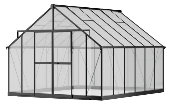 Skleník 245 x 305 x 370 cm, zesílená konstrukce, polykarbonát 6 mm