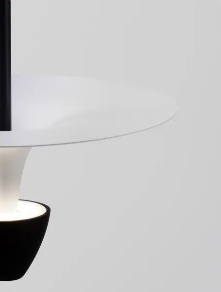 LED černo-bílé designový lustr Luet 180 – 26 x 15 cm