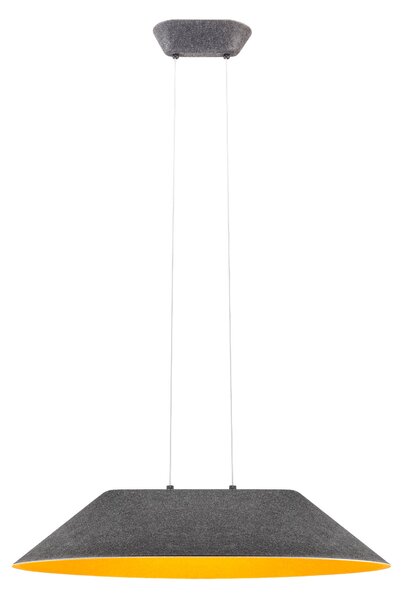 Redo Závěsné akustické LED svítidlo AKIRA ø 750mm, 12W Barva: Kávová-šedá, Teplota světla: 3000K - teplá bílá
