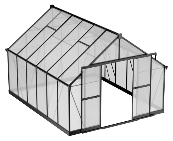 Skleník 245 x 305 x 370 cm, zesílená konstrukce, polykarbonát 6 mm
