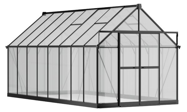 Skleník 240 x 244 x 488 cm, zesílená konstrukce, polykarbonát 6 mm