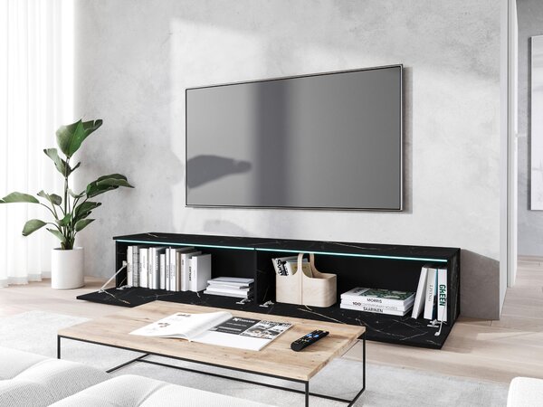 NÍZKÁ KOMODA, barvy grafitu, 180/30/33 cm P & B, Online Only