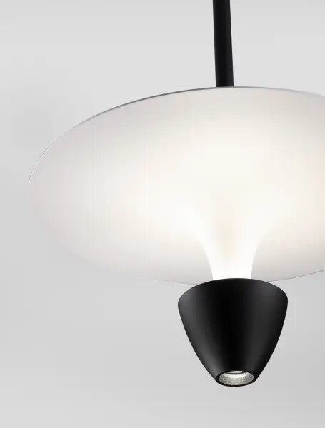 LED černo-bílé designový lustr Luet 180 – 26 x 15 cm