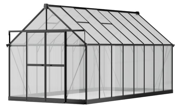 Skleník 240 x 244 x 488 cm, zesílená konstrukce, polykarbonát 6 mm