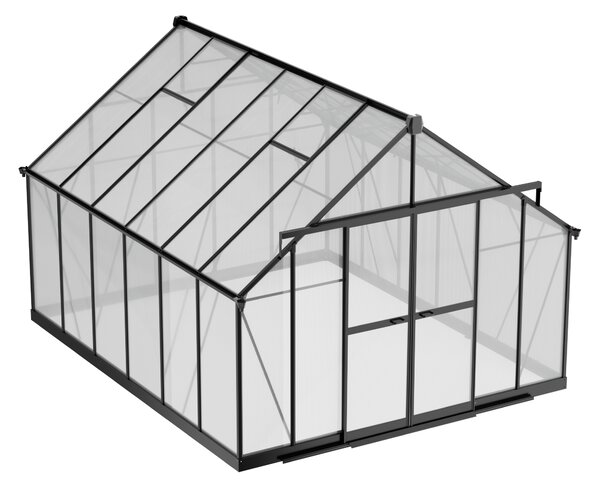 Skleník 245 x 305 x 370 cm, zesílená konstrukce, polykarbonát 6 mm