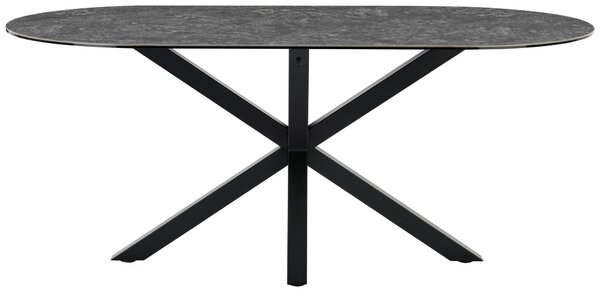 JÍDELNÍ STŮL, černá, tmavě šedá, 180/90/75 cm Livetastic - Jídelní stoly, Online Only