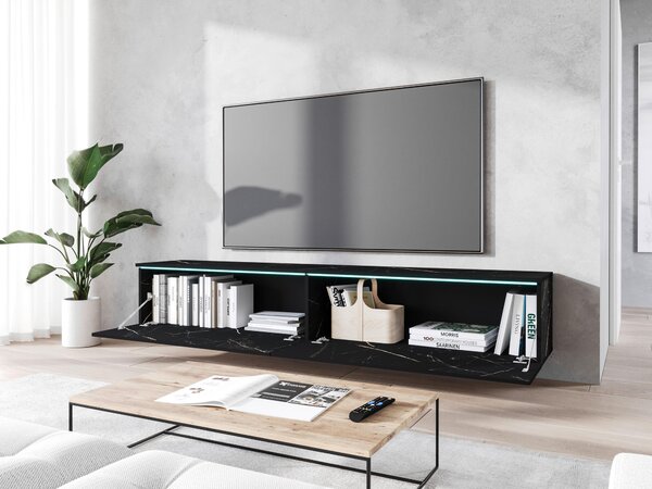 NÍZKÁ KOMODA, barvy grafitu, 180/30/33 cm P & B, Online Only
