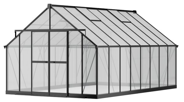 Skleník 245 x 305 x 488 cm, zesílená konstrukce, polykarbonát 6 mm