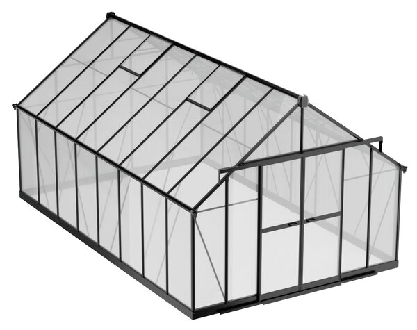Skleník 245 x 305 x 488 cm, zesílená konstrukce, polykarbonát 6 mm