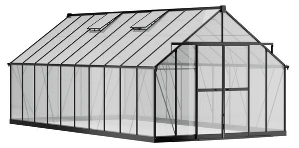 Skleník 245 x 305 x 606 cm, zesílená konstrukce, polykarbonát 6 mm