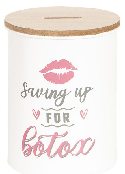 Vtipná pokladnička Saving Up For Botox – 10x13 cm