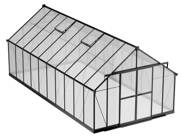 Skleník 245 x 305 x 606 cm, zesílená konstrukce, polykarbonát 6 mm